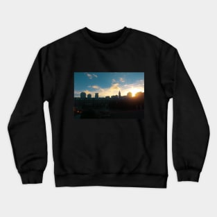 Boston skyline in sunset Crewneck Sweatshirt